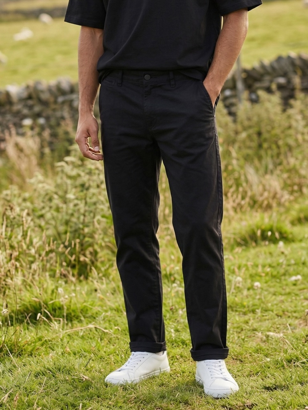 Lucky Brand Men's Black Chinos - Classic Fit